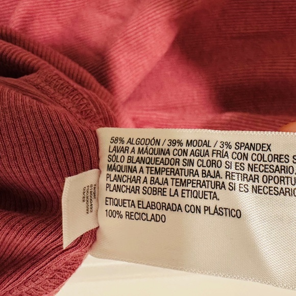 A New Day Soft Ribbed Short Sleeve Tee Dusty Rose Size XL - Picture 7 of 8